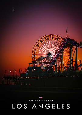 Los Angeles Ferris Wheel at Sunset