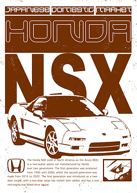 Honda NSX Japanese Domestic Market Poster