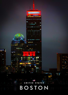 Boston Skyline at Night