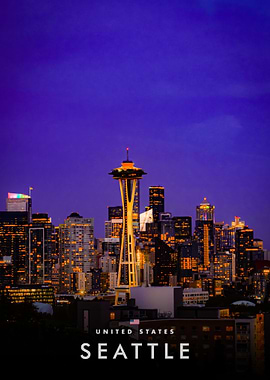 Seattle Skyline at Dusk