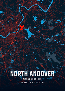 North Andover Massachusetts City Map