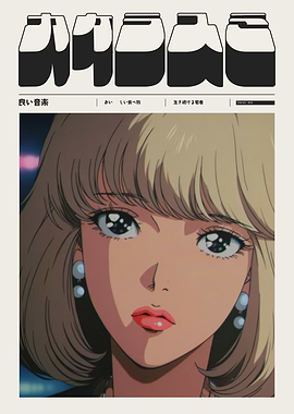 Anime Woman with Blonde Hair