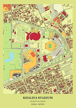 Khalifa Stadium Map