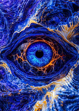 Cosmic Iris: Hypnotic Eye of Swirling Galaxies and Nebula Veins