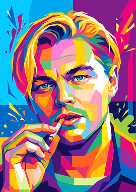 Leonardo DiCaprio Pop Art Portrait