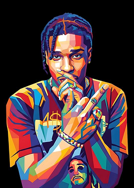 A$AP Rocky Pop Art Portrait