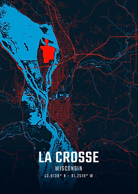 La Crosse Wisconsin City Map
