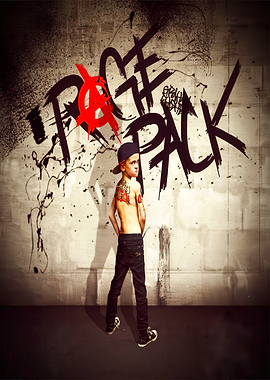 Boy with Tattoos and Anarchy Symbol