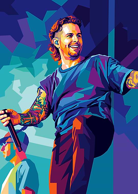 Pop Art Portrait of a Musician