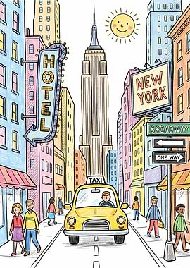 New York City Street Scene