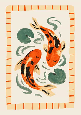 Koi Fish Art Print