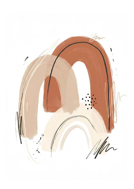 Abstract Rainbow Arch Painting