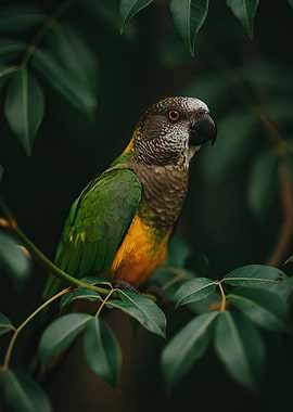 Brown-headed Parrot on a Branch