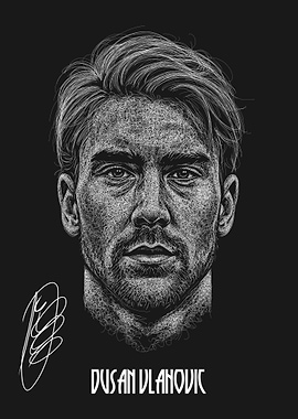 Dusan Vlahovic Scribble art