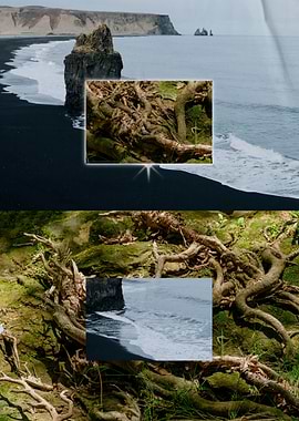 Icelandic Black Sand Beach and Roots