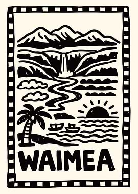 Waimea Hawaii Travel Wall Art