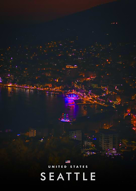 Seattle Skyline at Night