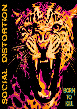 Roaring Jaguar with Text
