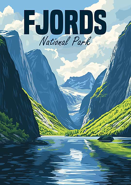 Fjords National Park Norway Poster