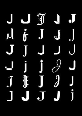 Typography Collection of 'J' Letter Variations