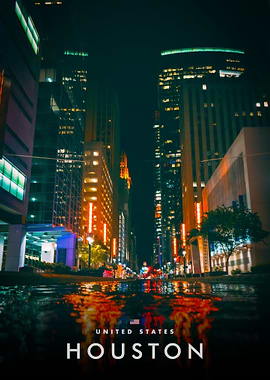 Houston Cityscape at Night
