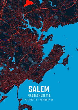 Salem Massachusetts City Map