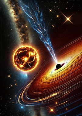 Black Hole Accretion Disk and Star