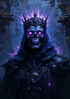 Skeleton King with Glowing Eyes