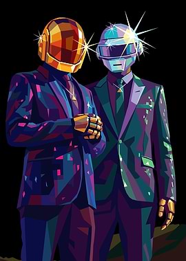 Daft Punk Pop Art Style