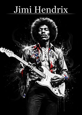 Jimi Hendrix Playing Guitar
