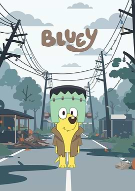 Bluey as Frankenstein's Monster