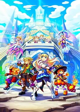 Fantasy Characters in Front of a Castle