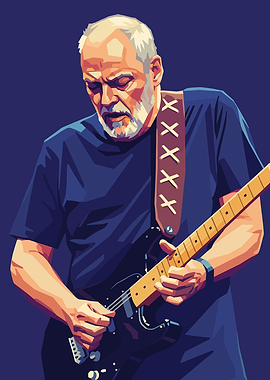 David Gilmour Playing Guitar