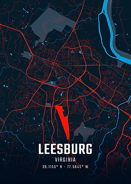 Leesburg Virginia City Map