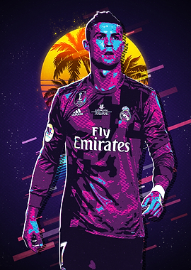 Cristiano Ronaldo Retro Pop Art