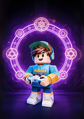 Roblox Gamer with Magic Circle