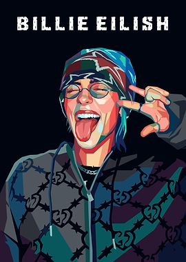 Billie Eilish Pop Art Portrait