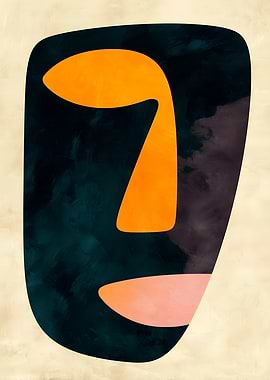 Abstract Face with Bold Colors