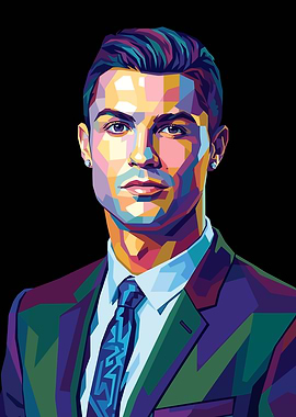 Cristiano Ronaldo Pop Art Portrait