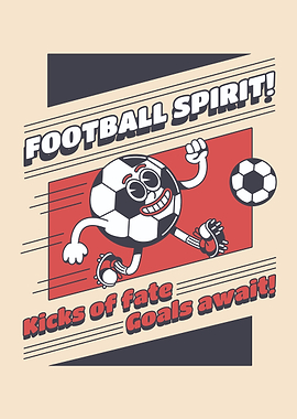 Retro Football Spirit Poster