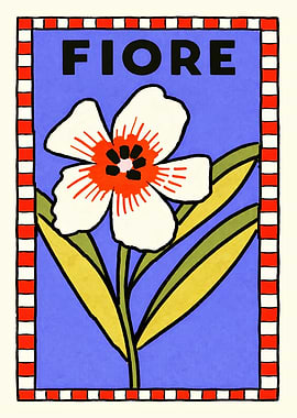 Fiore Flower Poster Print