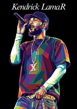 Kendrick Lamar WPAP Portrait