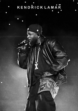 Kendrick Lamar performing on stage
