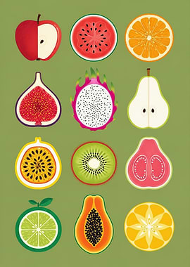 Assortment of Sliced Fruits