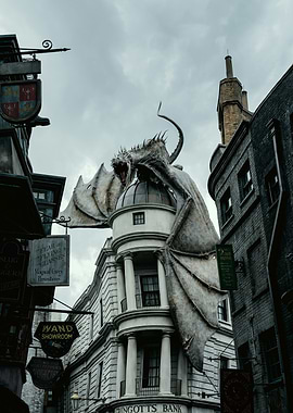 Dragon atop Gringotts Bank