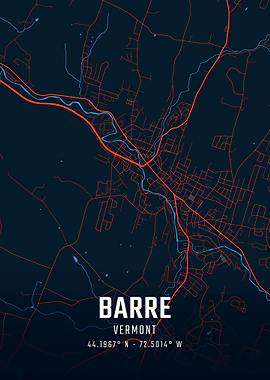 Barre Vermont City Map