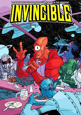 Invincible Comic Cover with Aliens Eating