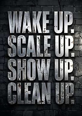 Motivational Text on Brick Wall