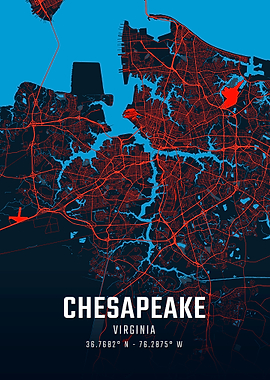 Chesapeake Virginia City Map