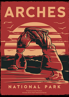 Arches National Park Vintage Poster